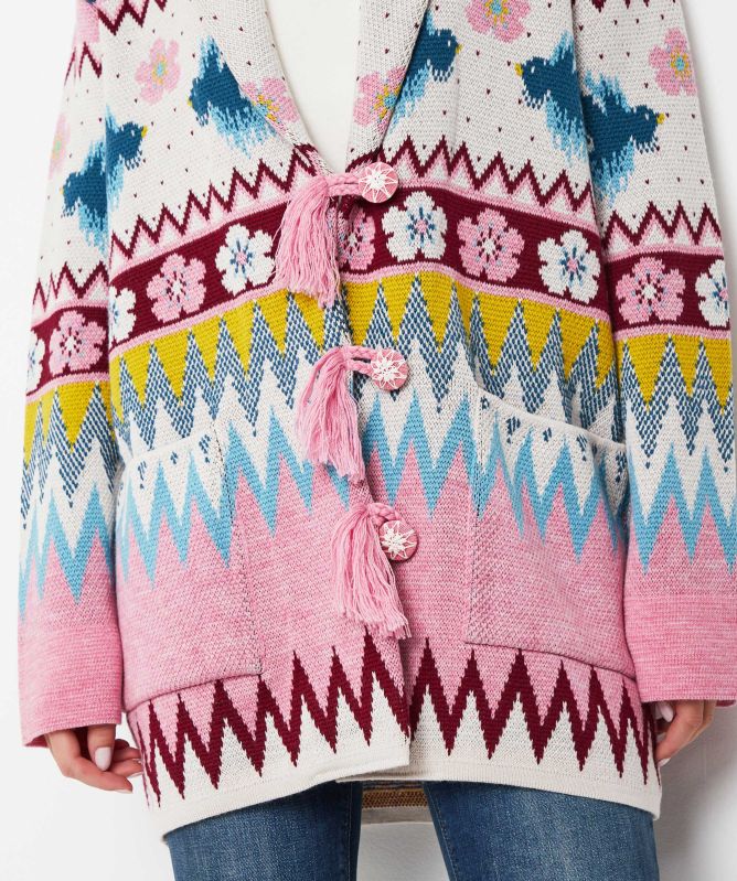 Hayley Menzies Merino Charming Birds Cardigan