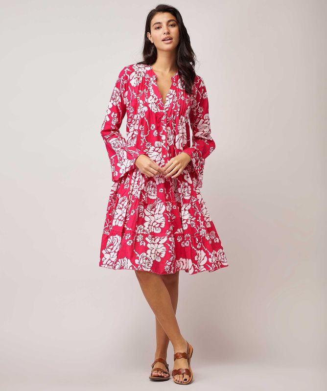 Dream Pink Lobster Cotton Mini Dress Jules B