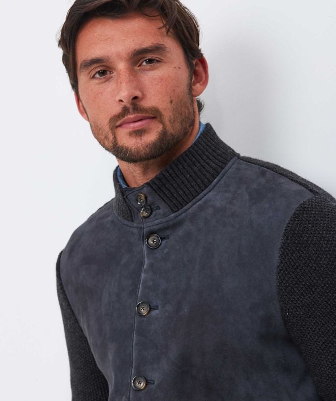 Jack Leathers River Bonded Suede Knit Jacket