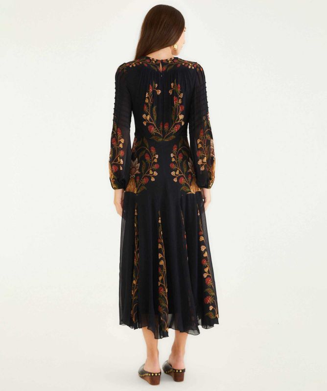 FARM Rio Garden Pleat Maxi Dress