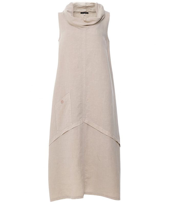 Lurdes Bergada Cowl Neck Linen Dress