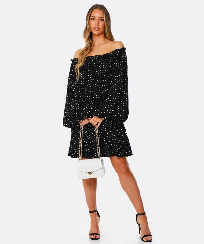 ROTATE Carly Off-Shoulder Mini Dress