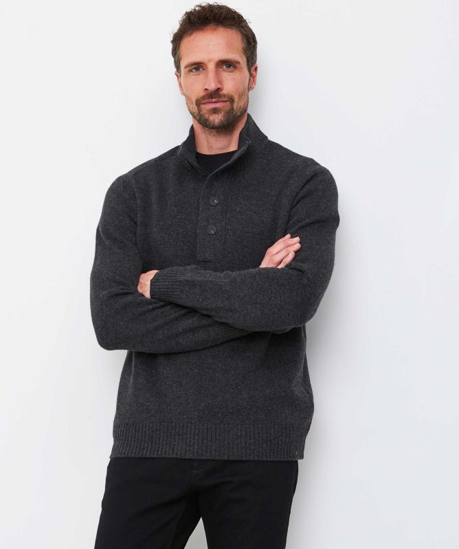 Gran Sasso Wool Mock Neck Sweater