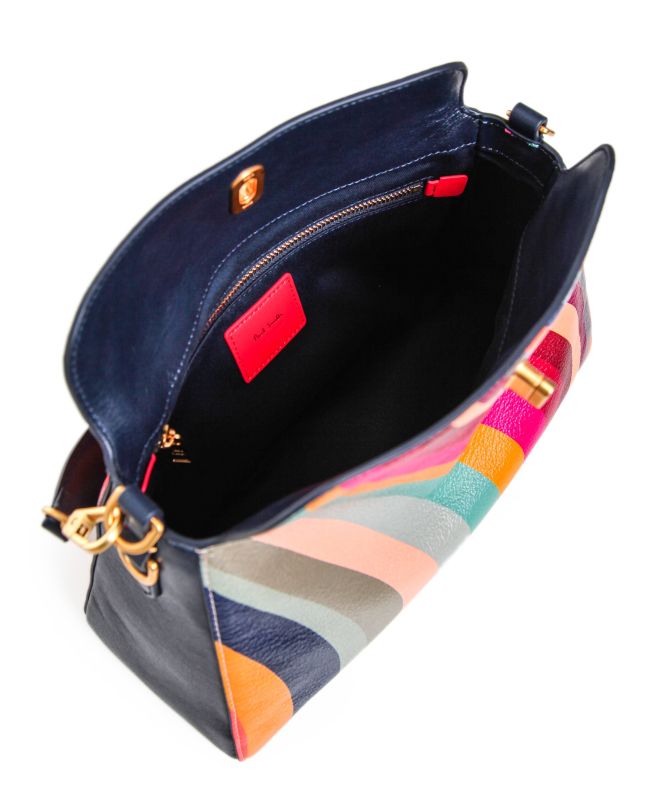 Paul Smith Swirl Print Leather Shoulder Bag
