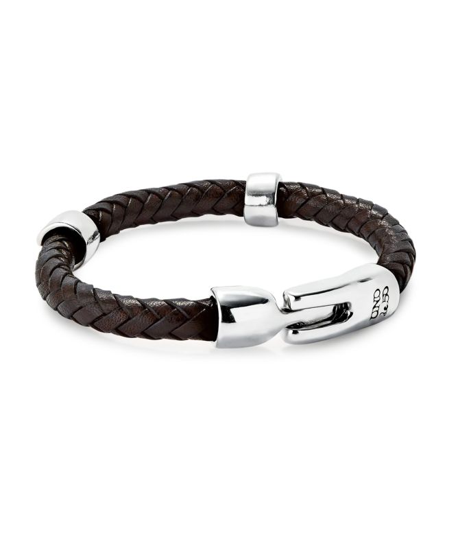 UNOde50 Braided Leather Clasp Bracelet
