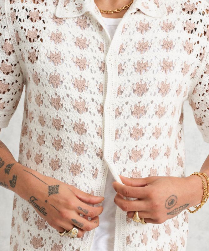 Wax London Splash Crochet Porto Shirt