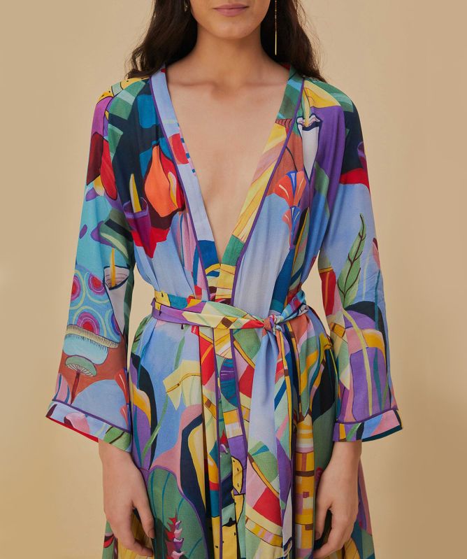 FARM Rio Tropical Scenario Long Kimono