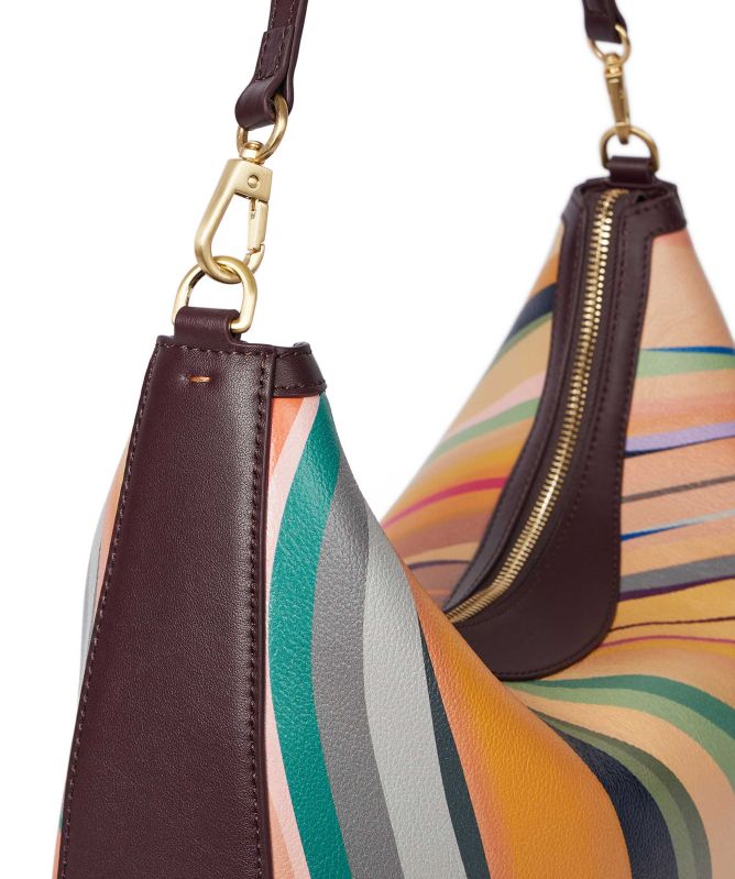Paul Smith Dusky Swirl Leather Round Hobo Bag