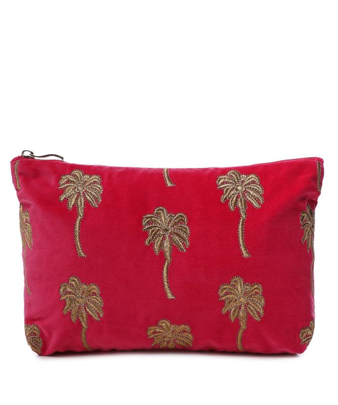 Elizabeth Scarlett Gold Palm Everyday Pouch