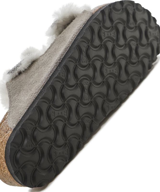 Birkenstock Arizona Shearling Suede Leather Sandals