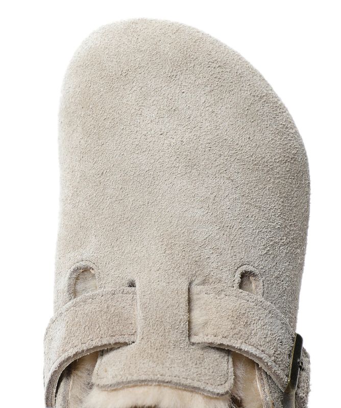Birkenstock Boston Shearling Suede Leather Clogs