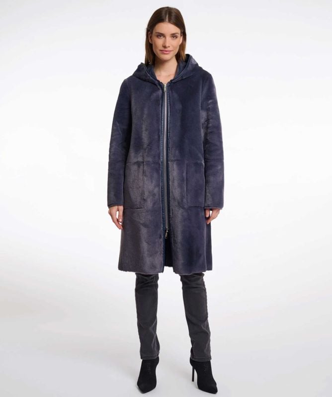 Rino and Pelle Ova Reversible Hooded Coat