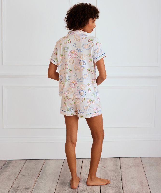 Chelsea Peers Breakfast Print Short Pyjama Set