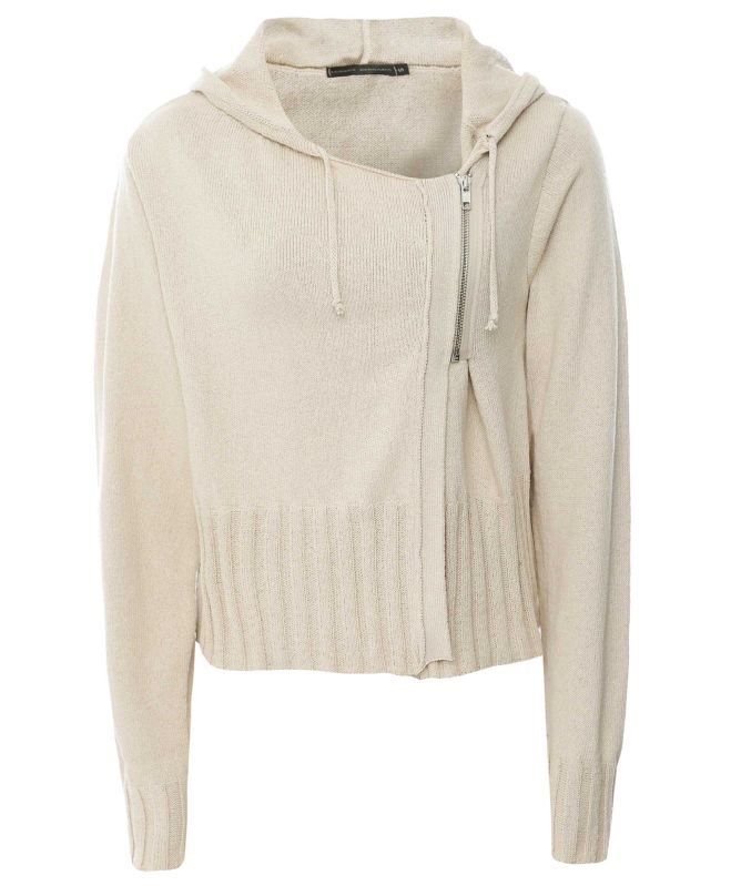 Lurdes Bergada Hooded Knit Zip Cardigan
