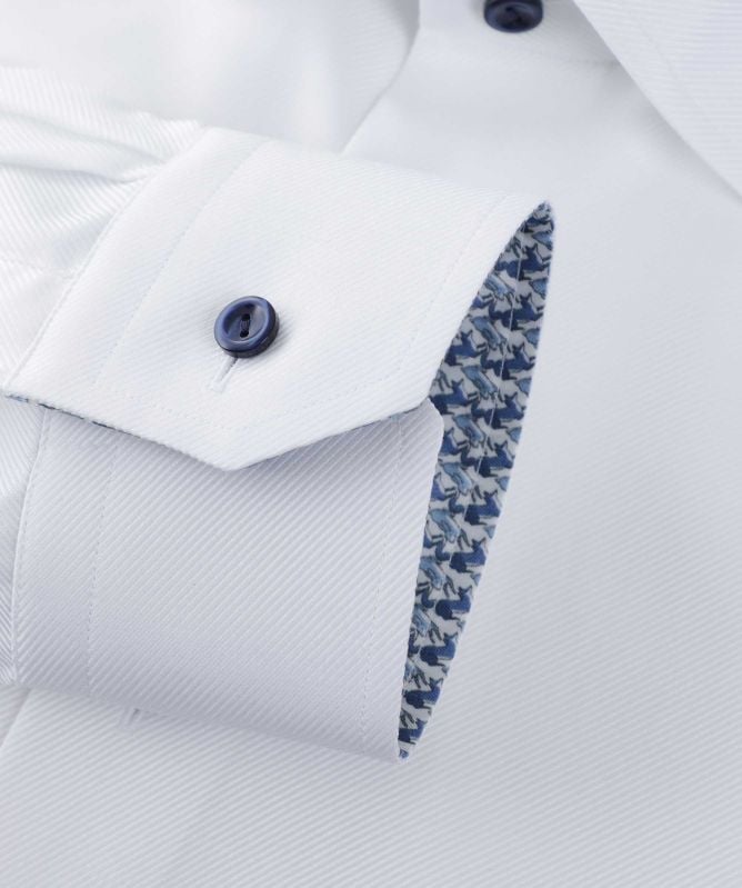 Eton Contemporary Fit Geometric Trim Shirt