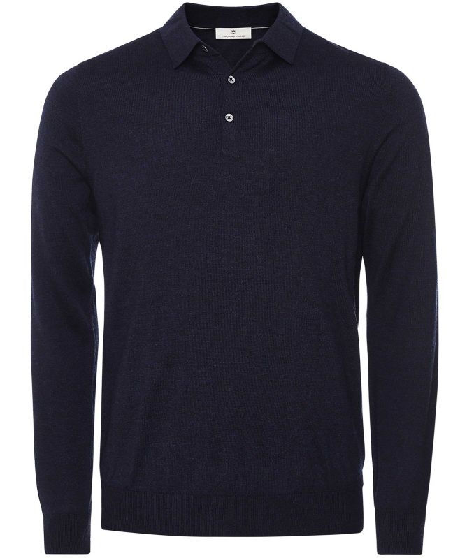 Thomas Maine Merino Long Sleeve Polo Shirt