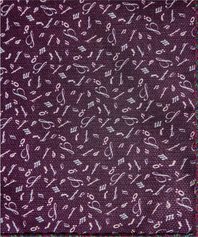 Stenstroms Silk Geometric Print Pocket Square