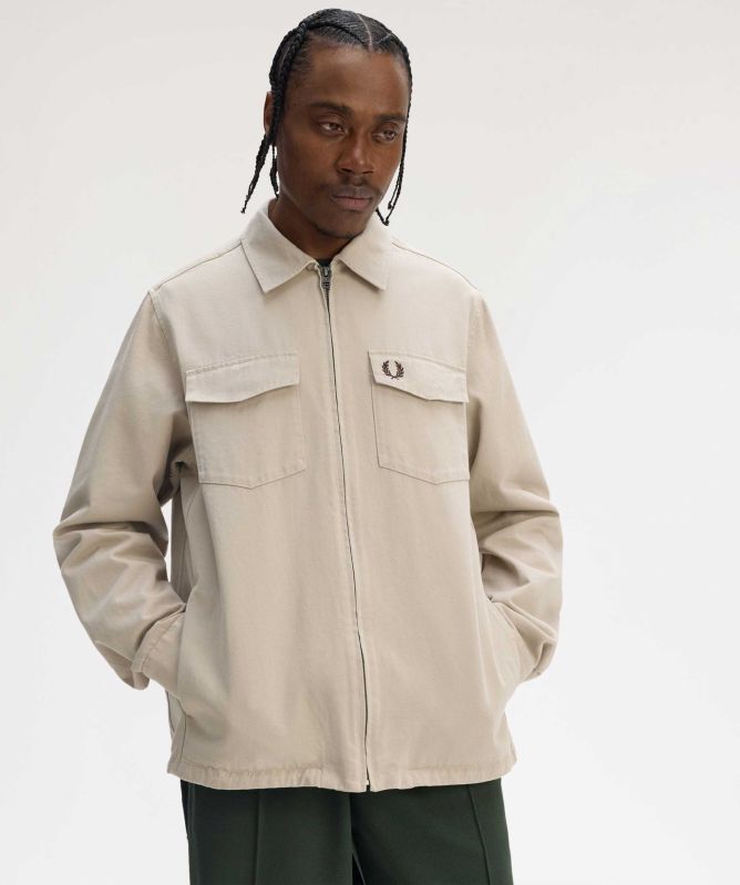 Fred Perry Twill Zipper Overshirt