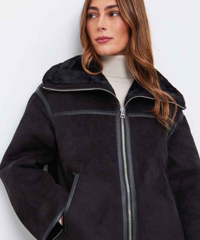 Replay Faux Shearling Jacket