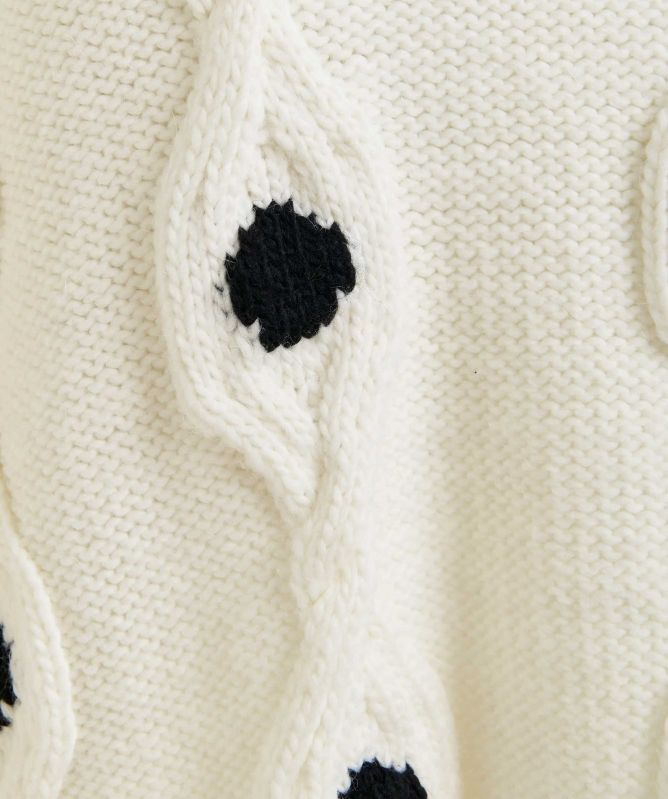 Essentiel Antwerp Ixel Polka Dot Cable-Knit Jumper
