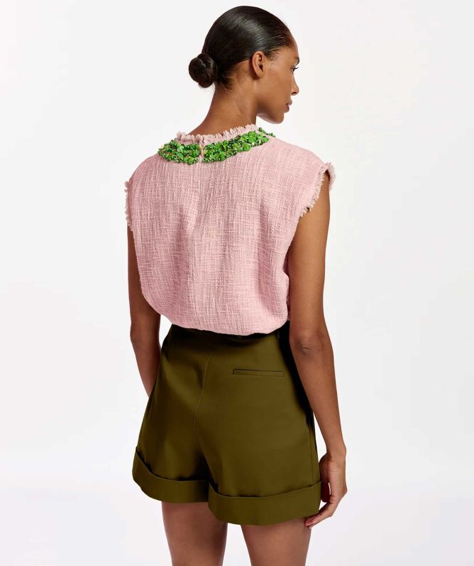Essentiel Antwerp Embellished Neckline Field Top