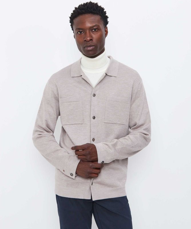 Thomas Maine Merino Pocket Overshirt