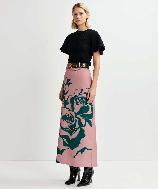 Essentiel Antwerp Georgie Flared Sleeve Rib-Knitted Top