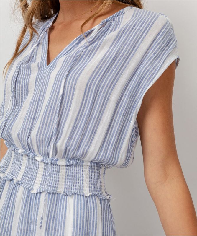 Rails Ashlyn Levanzo Stripe Linen Blend Dress