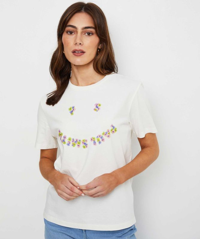 Paul Smith Floral Happy Print T-Shirt