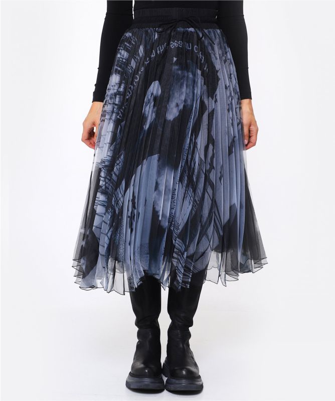 NU London Pleated Midi Skirt