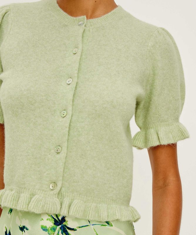 Rails Lora Ruffle-Trim Cardigan