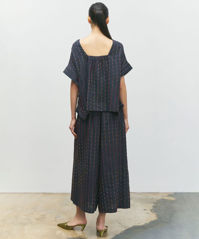 Bize Striped Fleck Culotte Trousers