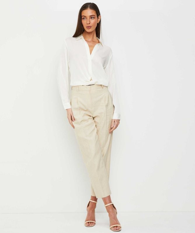 Paul Smith Pinstripe Cropped Suit Trousers