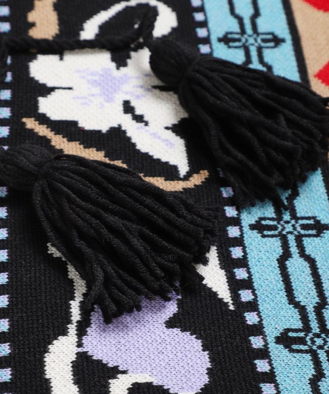 Hayley Menzies Annie Merino Jacquard Fringed Scarf