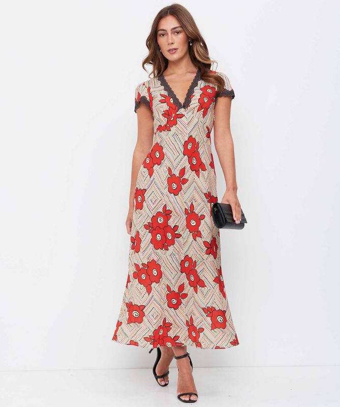 RIXO Clarice Midi Dress