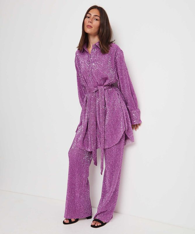 Stine Goya Markus Sequinned Straight Leg Pants