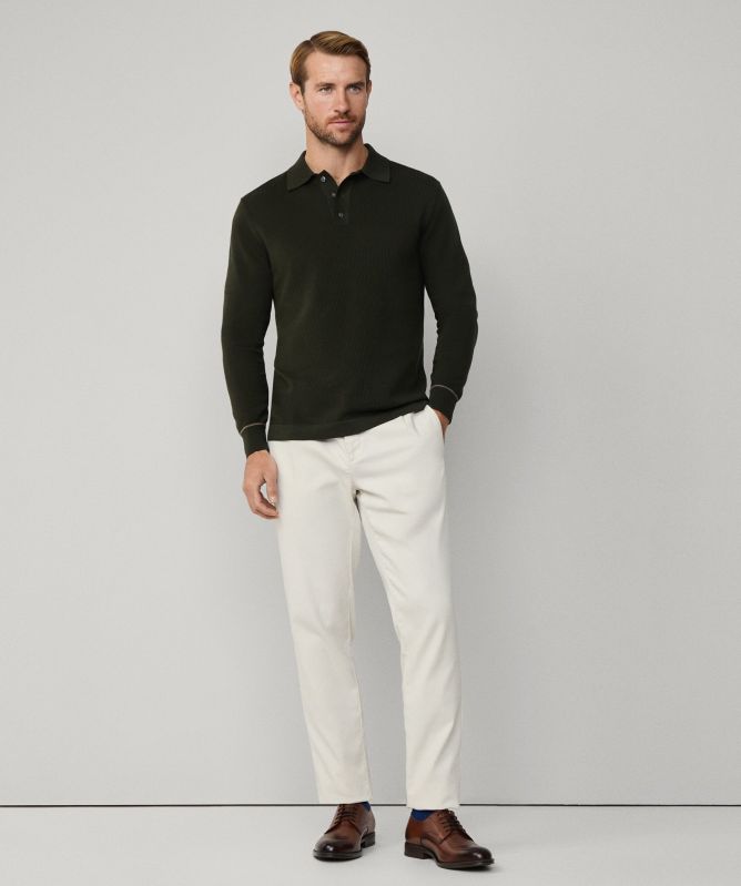 Hackett Cotton Silk Textured Polo Shirt