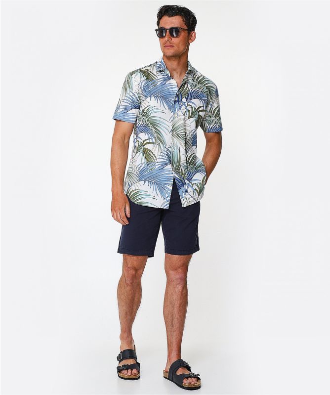Baldessarini Short Sleeve Palm Print Keith 1/2 Shirt