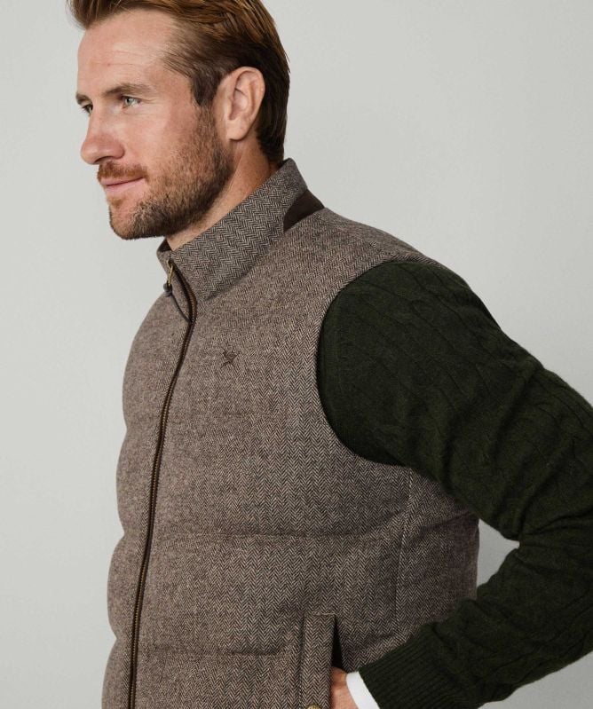 Hackett Padded Herringbone Gilet
