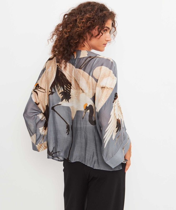 One Hundred Stars Stork Kimono