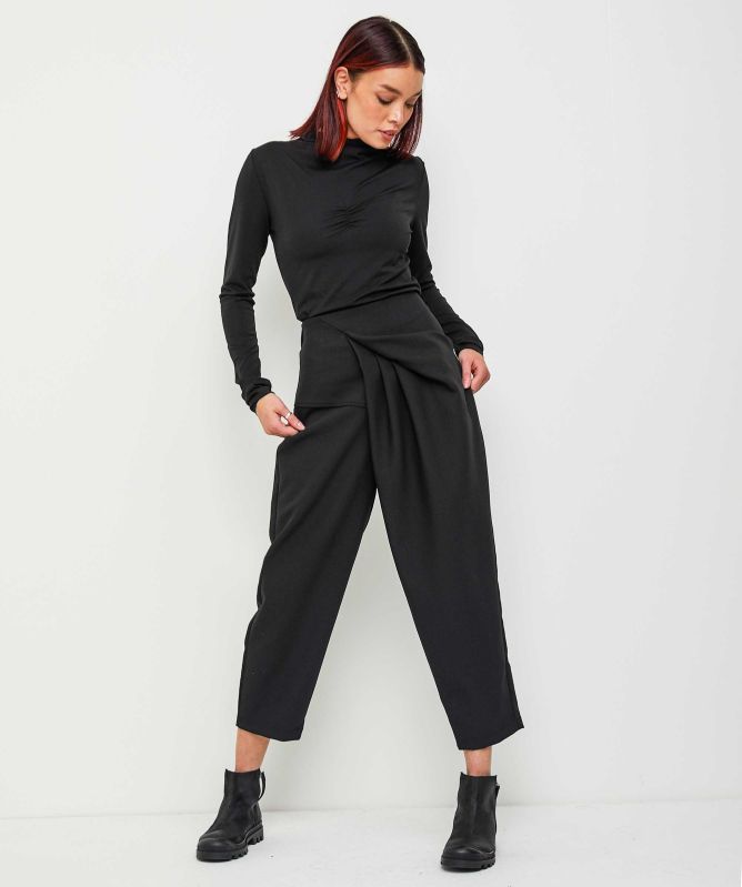 Bize Asymmetric Drape Trousers