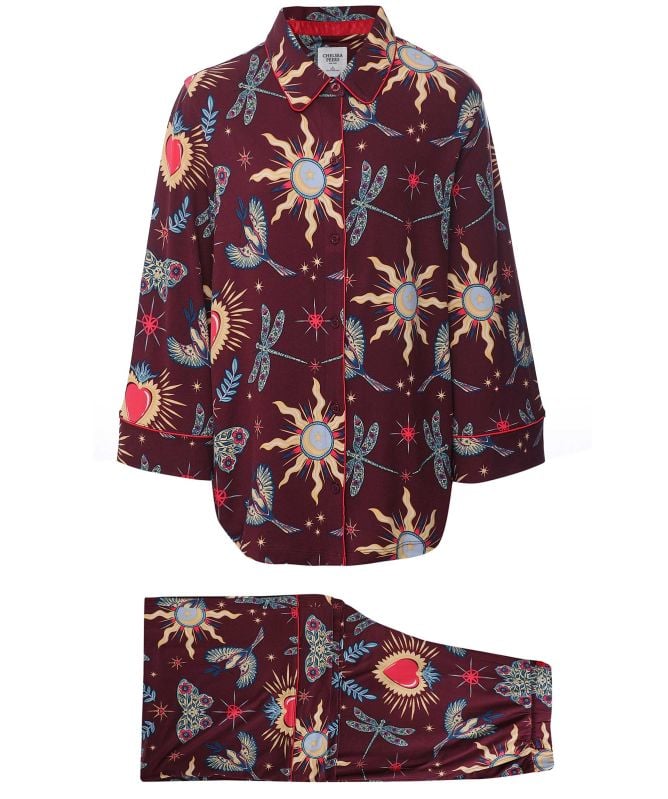 Chelsea Peers Enchanted Glade Print Long Pyjamas