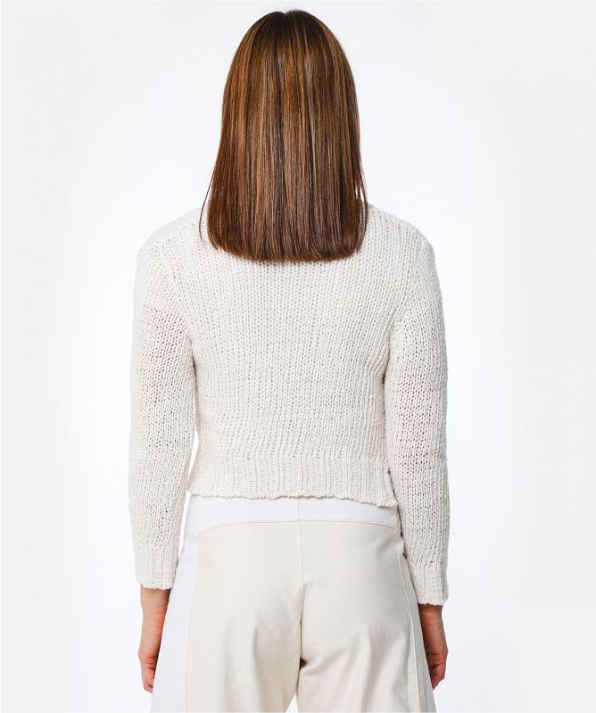 Lurdes Bergada Rustic Cotton Knit Cardigan