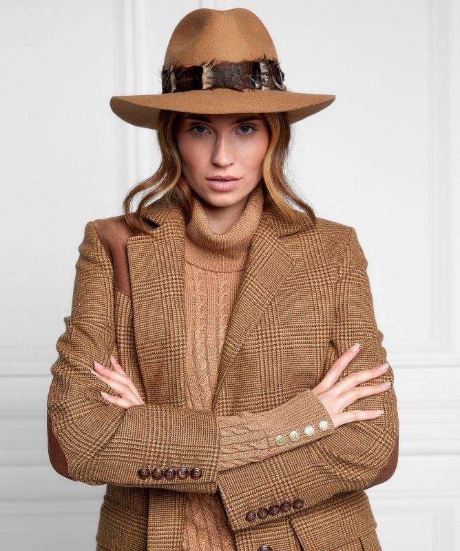 Holland Cooper Wool Feather Band Trilby Hat