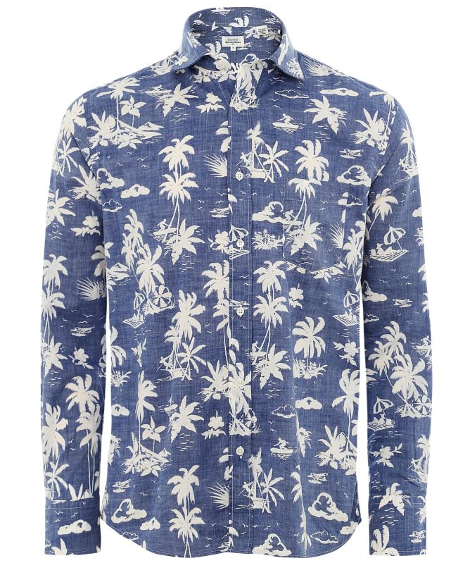 Hartford Surf Print Paul Shirt