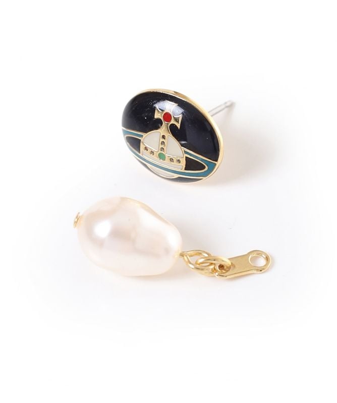 Vivienne Westwood White Loelia Two Way Earrings | Jules B