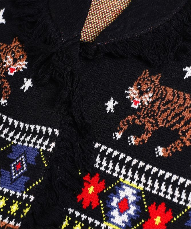 Hayley Menzies Jacquard Merino Wool Cardigan