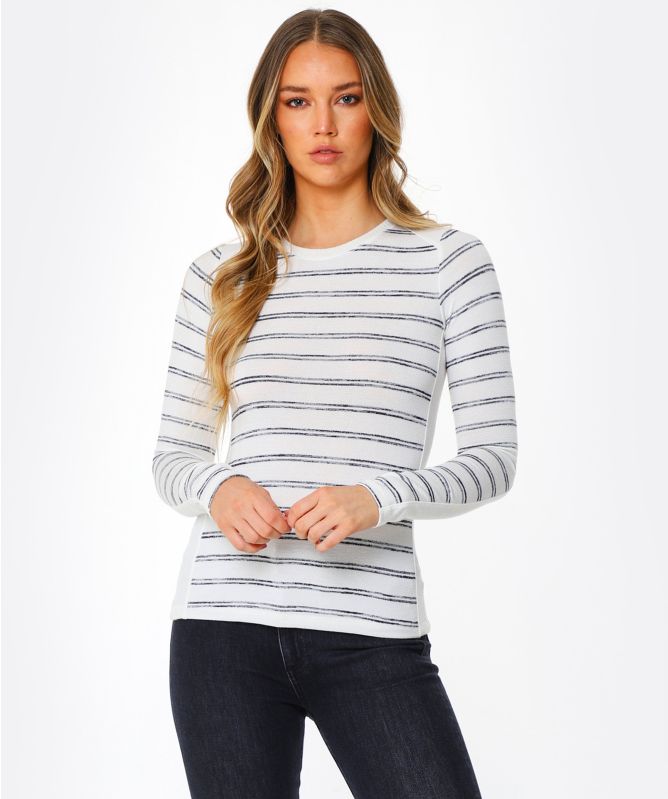 rag & bone The Knit Striped Long Sleeve Top