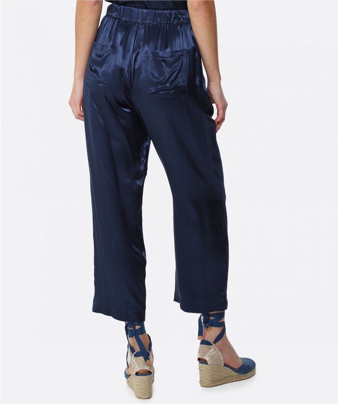 Greek Archaic Kori Metallic Silky Pants
