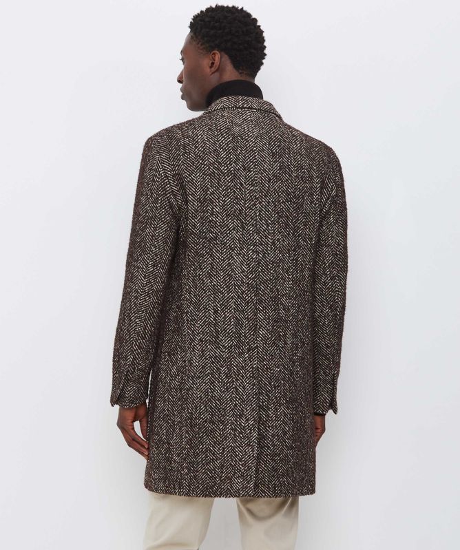 LBM 1911 Wool Herringbone Overcoat